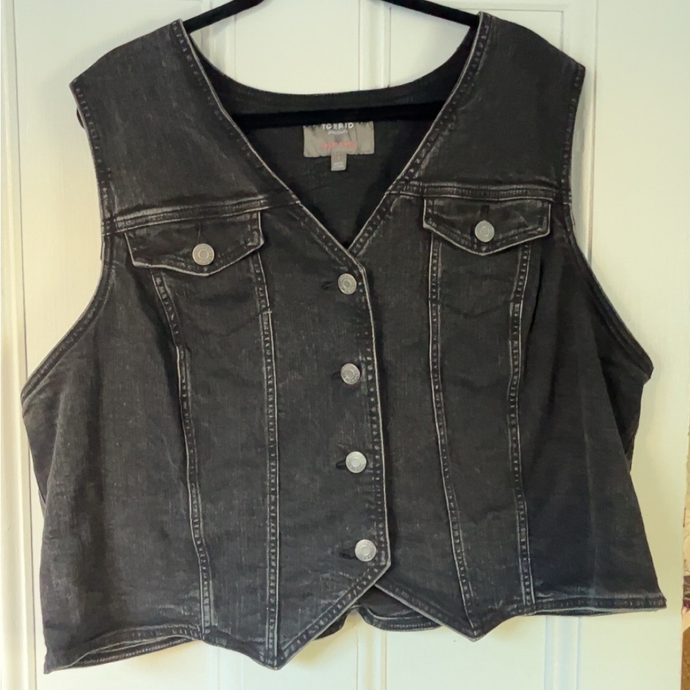 Torrid Black Denim Vest